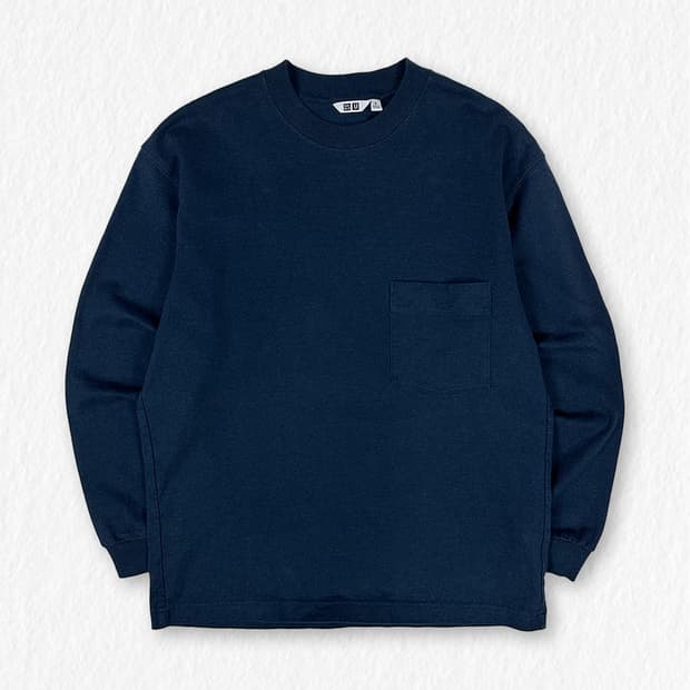 유니클로 맨투맨 네이비