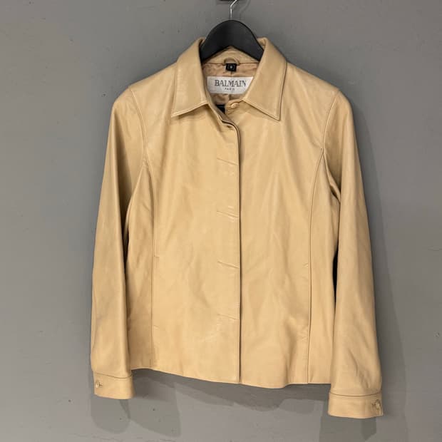 BALMAIN 발망 램스킨 싱글 가죽자켓 