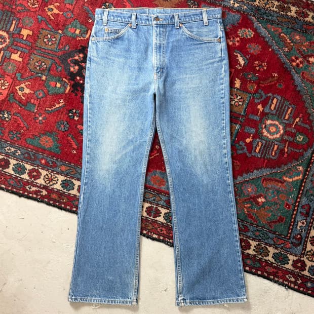90's USA Made 빈티지 리바이스 517 오렌지탭 부츠컷 데님
