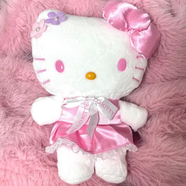 핑크플라워 키티 중형인형