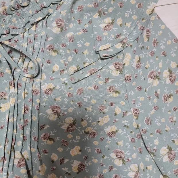 급처새상품!SOUP숲 러블리 리본블라우스 레니본st쟈니헤잇재즈st샤틴st