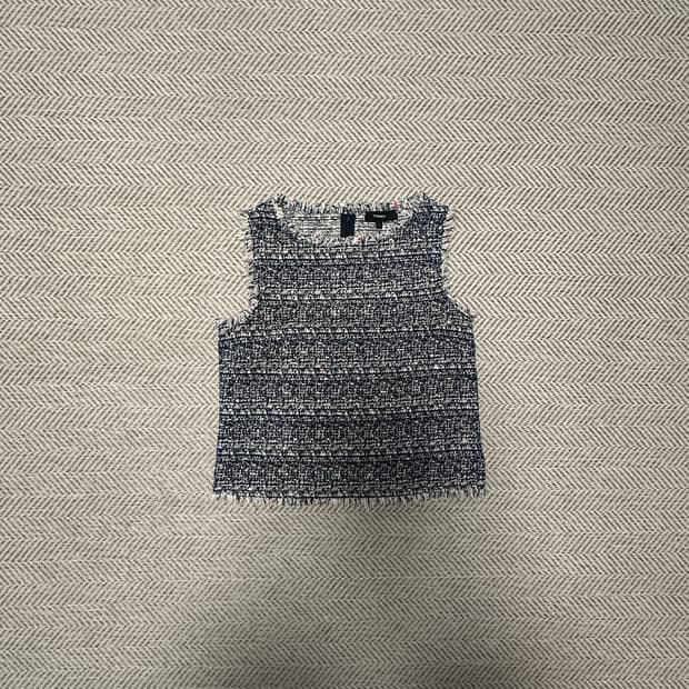 THEORY tweed sleeveless shirt