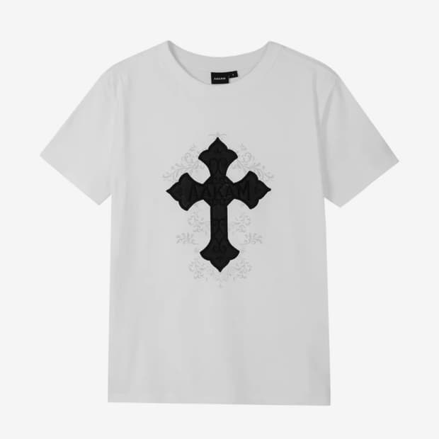 aakam 아캄 CROS2 Half top 반팔 티셔츠 화이트