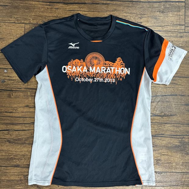 미즈노 MIZUNO 일본판 2013 오사카 마라톤 기능성 반팔 티셔츠 M