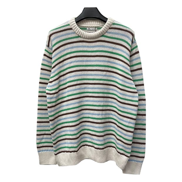 ZARA 자라 스트라이프 니트 스웨터 XL