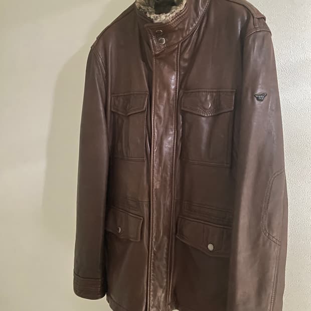 헨리코튼 레더(가죽)자켓