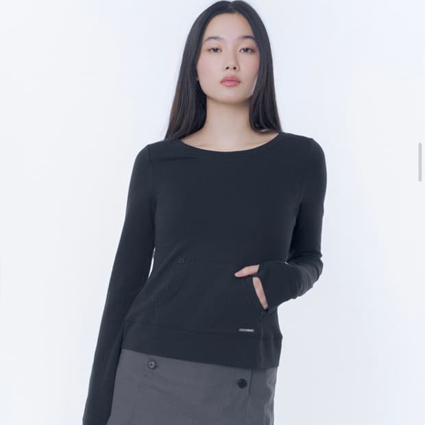미세키서울 Button pocket long sleeve BLACK