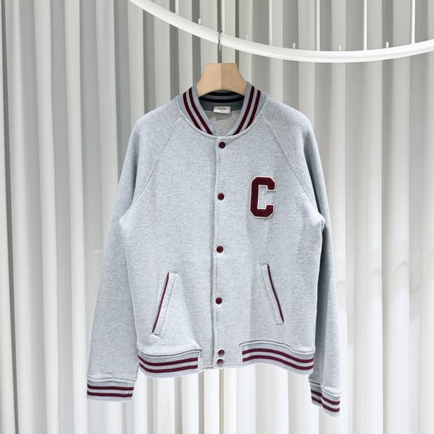 L / 셀린느 테디 컬리지 테디 그레이 바시티