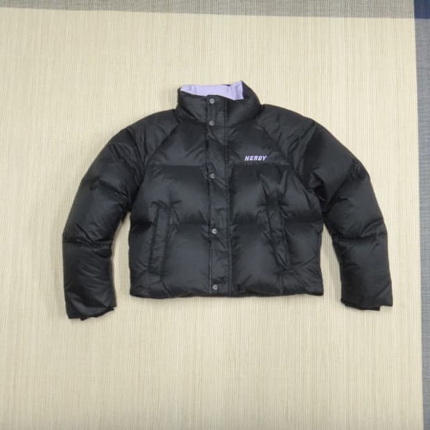 (XS) 널디 여성 주피터 다운자켓 크롭 블랙