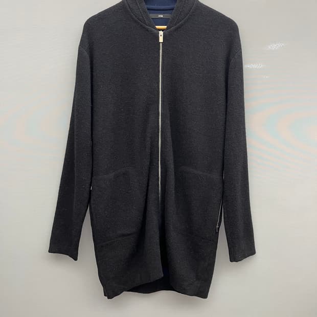 SYSTEM 시스템옴므 울 블랙 집업 가디건