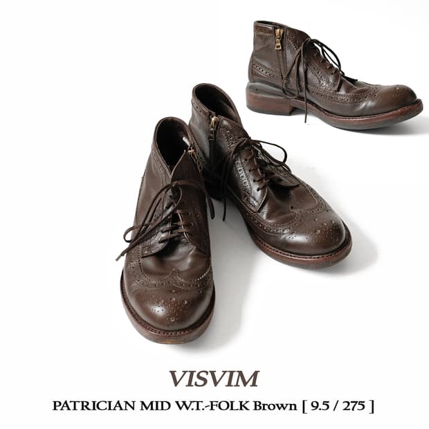 비즈빔 11SS PATRICIAN 윙팁 부츠 9.5