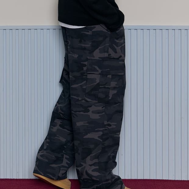 테이크이지 립스탑 카모 포켓 카고 팬츠 바지 카모 그레이 L