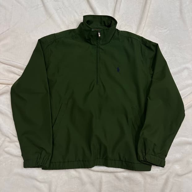 (M)폴로랄프로렌 폴리쉘 풀오버 하프집업 아노락 딥그린