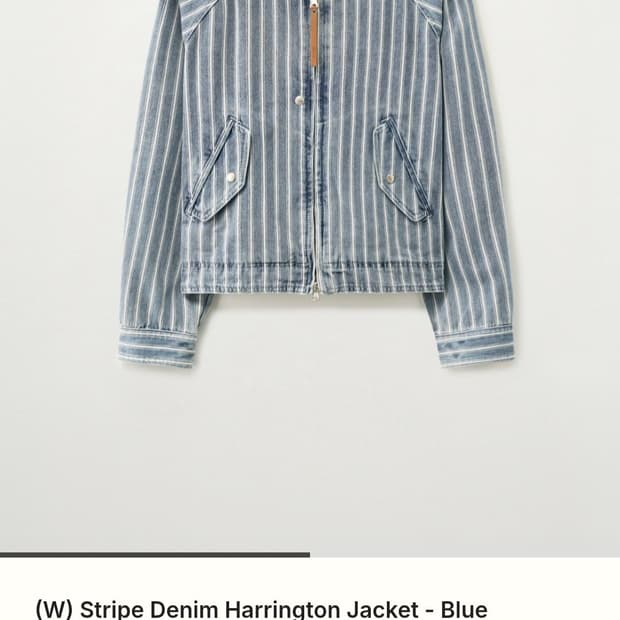 세터Satur Stripe Denim Harrington Jacket M