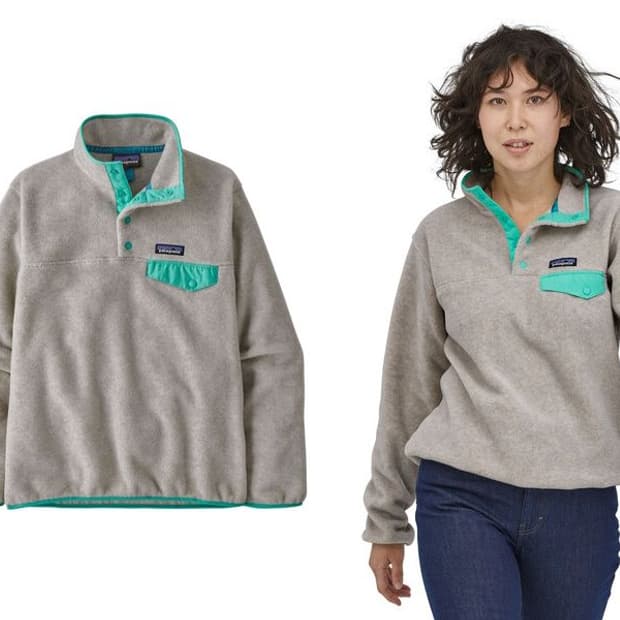 파타고니아 여성 신칠라 스냅티 풀오버 스웨터 오트밀 s