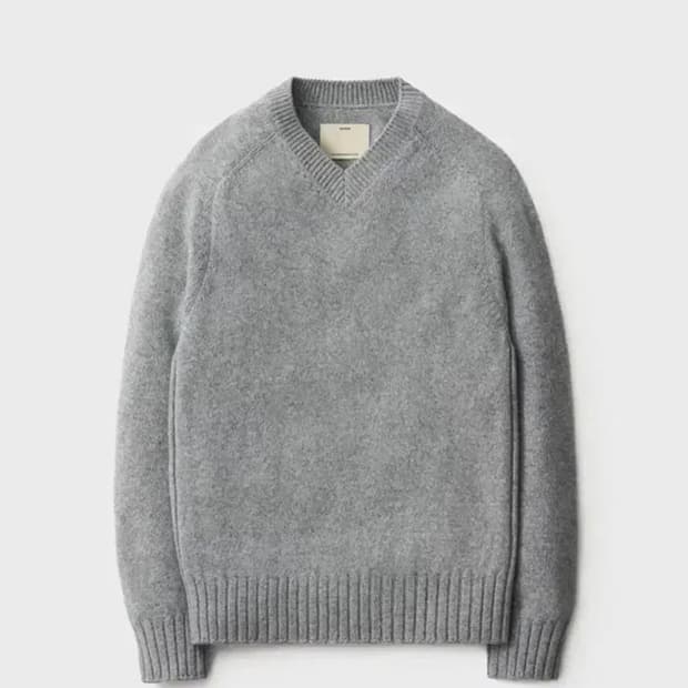 [4] 포터리 브이넥 멜란지 그레이 니트 V넥