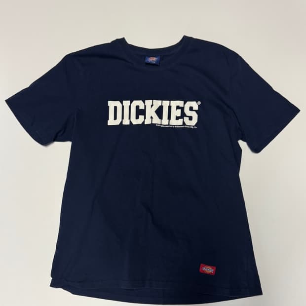 정품!! 디키즈 Dickies 올드스쿨 스펠아웃 반팔 티셔츠 네이비 XL