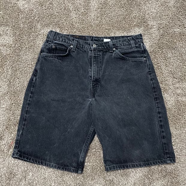 90s vintage levis 550 black shorts jorts