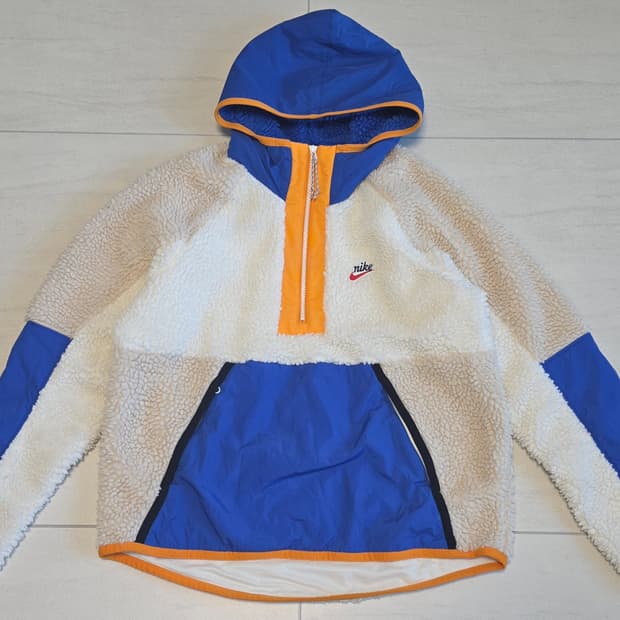 나이키 아노락 원터 하프집 양털후드 M 95