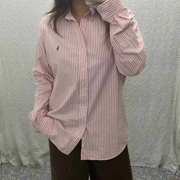 폴로 랄프로렌 멀티포니 오버핏 스트라이프 긴팔 셔츠 105 C06014