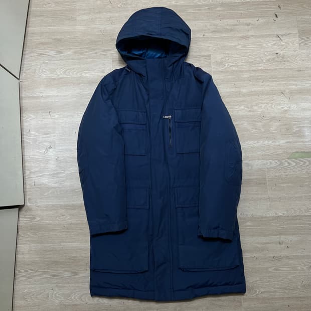 본 화이트 덕다운 후드 필드 롱패딩 점퍼 [네이비] L/100