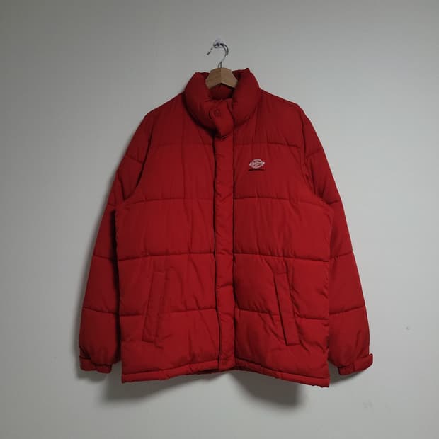 (L) DICKIES 디키즈 레드 패딩 점퍼