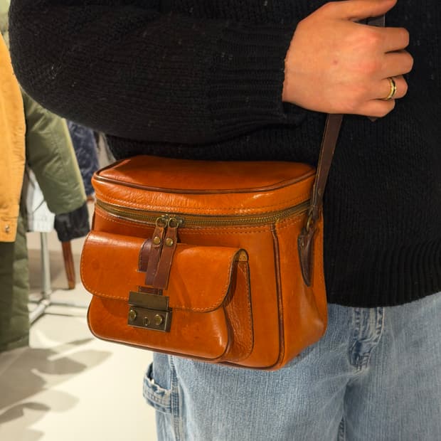 FOSSIL 파슬 빈티지 카우레더 카메라백 크로스백