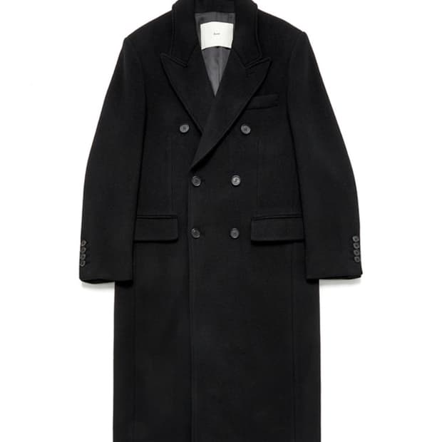 던스트 블랙 더블 코트 S