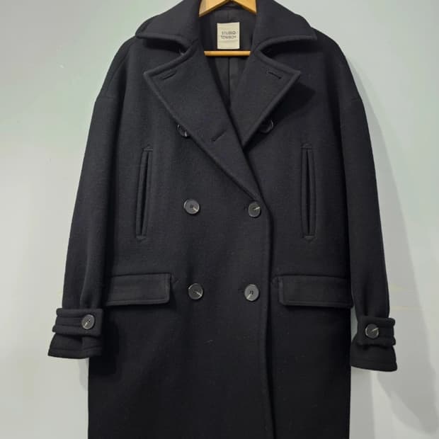 스튜디오 톰보이 여성 더블 울코트 롱코트 ~66