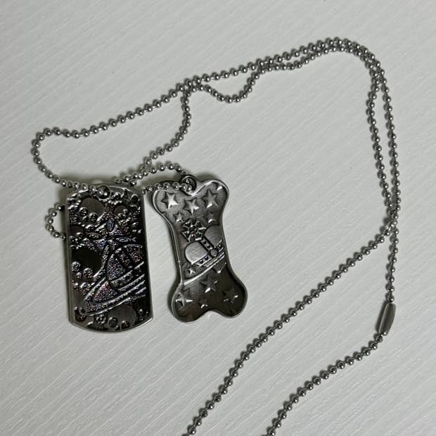 비비안웨스트우드 도그태그 군번줄 목걸이