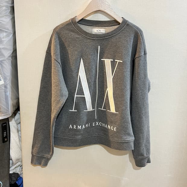 [XS] 알마니 익스체인지 자수 아이콘 맨투맨 티셔츠