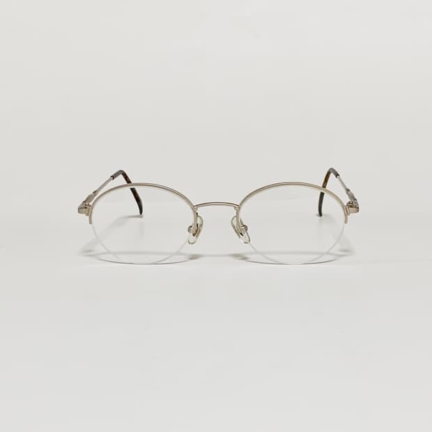 916 골드 하금테 안경 라운드 메탈 브로우라인 90년대 데드스탁 