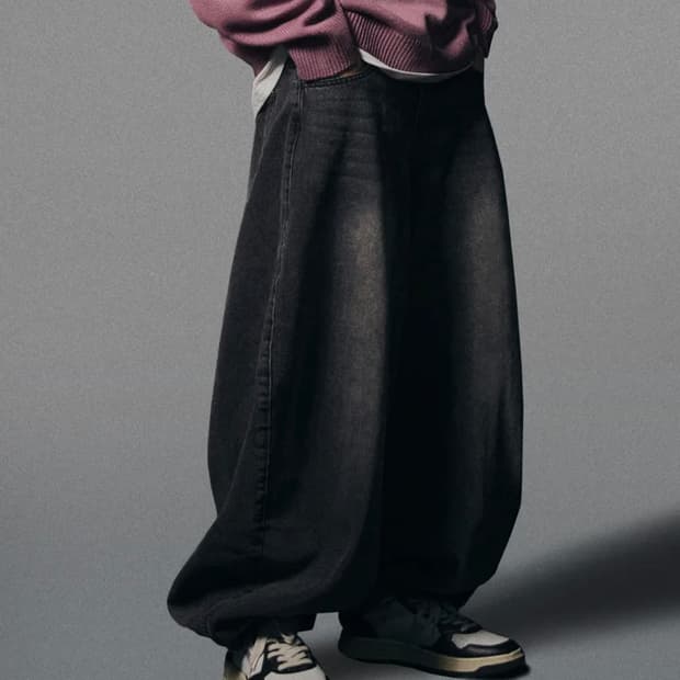 낫포너드 Extra Wide Balloon Pants - Black