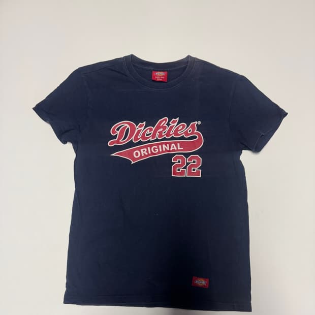 여성 디키즈 Dickies 오리지널 스펠아웃 반팔 티셔츠 S 네이비