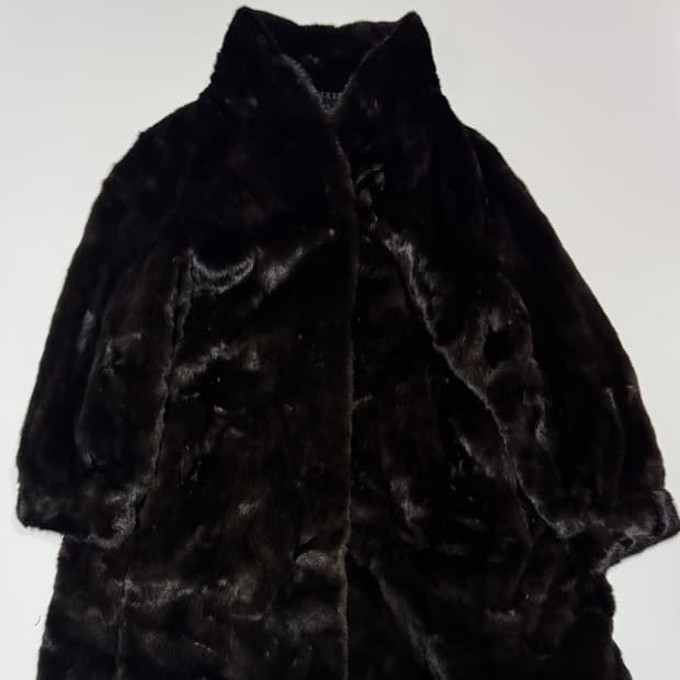 여성 진도 Jindo 모피 밍크 메일 100% 코트