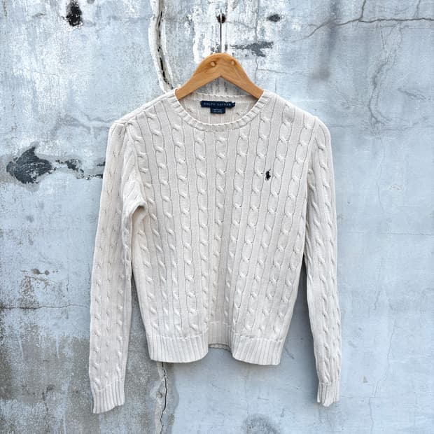 Polo 폴로 케이블 꽈배기 니트