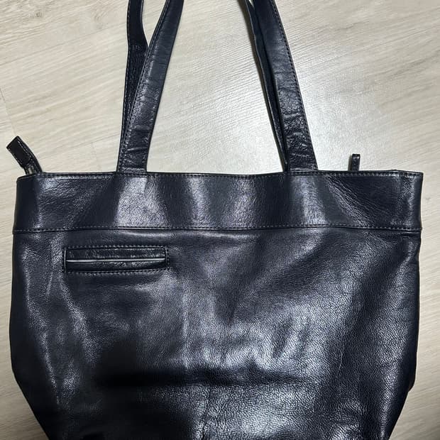 MARGARET HOWELL 마가렛호웰 레더 토트백 블랙