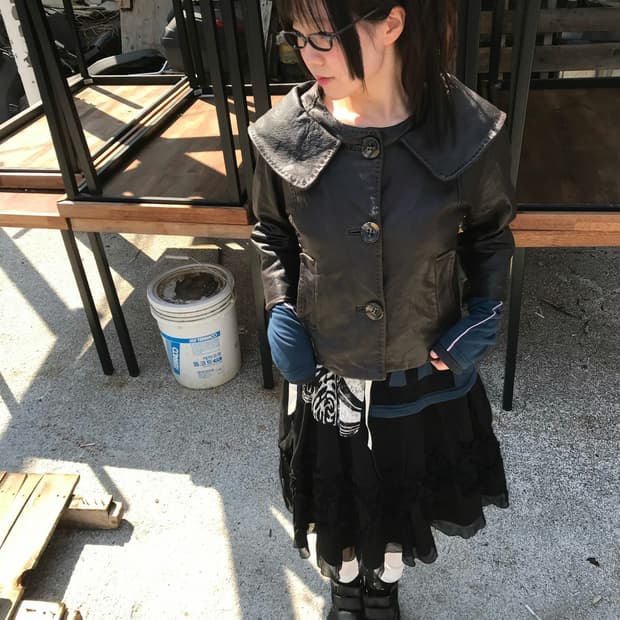 vintage real leather jacket