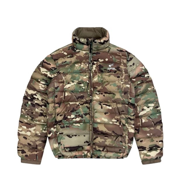 왓츠더유즈 멀티캠 패딩 m 팀유즈