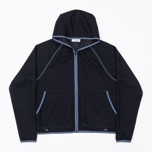 파버 (fabeur) comfy zip-up jersey black
