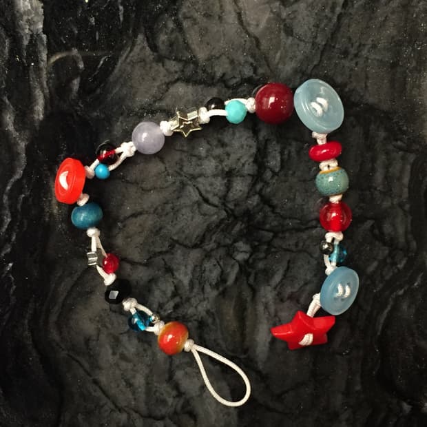 BR 단추 비즈 팔찌