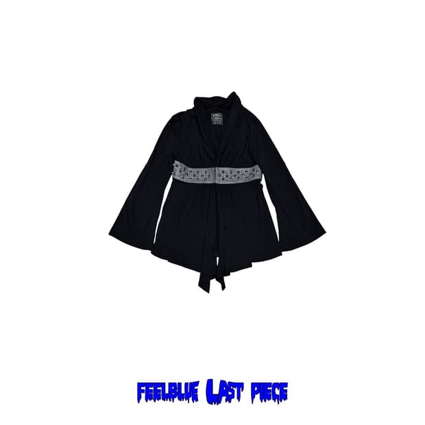 Studded Sleeve Flare Cardigan Jacket