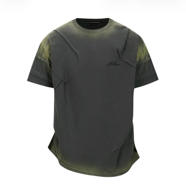 앤더슨벨 마드로 그라디언트 티셔츠 차콜