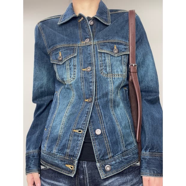 빈티지 데님 청자켓