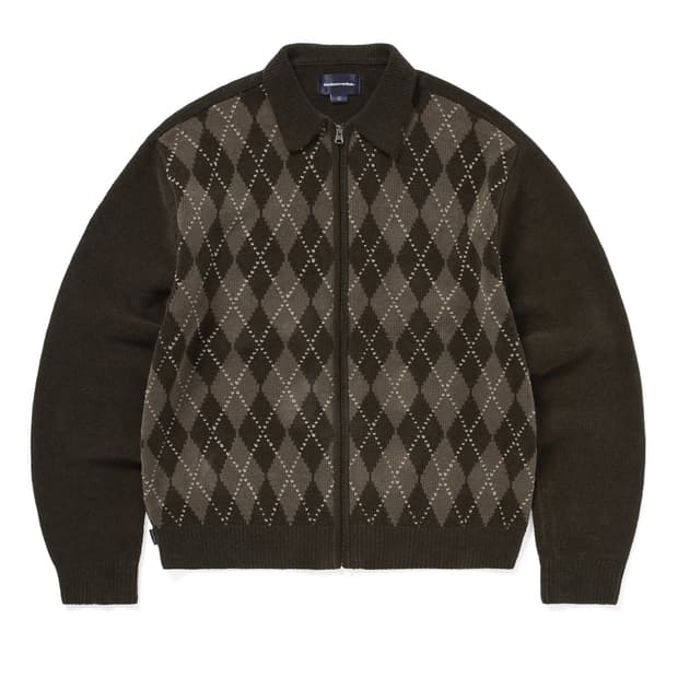 디스이즈네버댓 아가일 집업 자켓 S