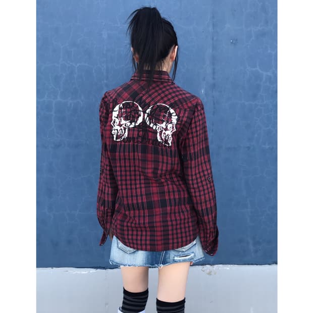Von Dutch Skull Checked Shirts