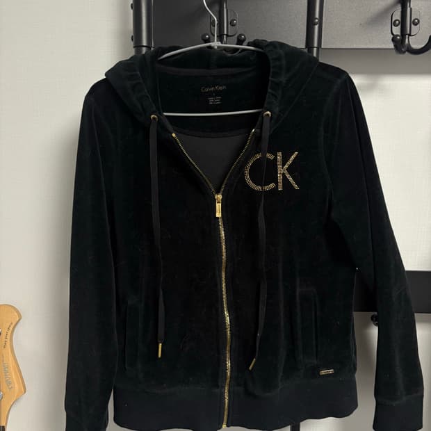 켈빈클라인 벨벳 후드집업