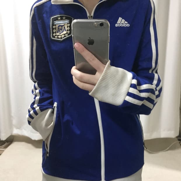 아디다스 아르헨티나 블루 트랙탑 져지