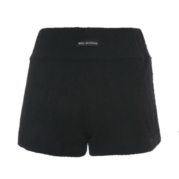 Wsc 아카이브 케이블 쇼츠 블랙