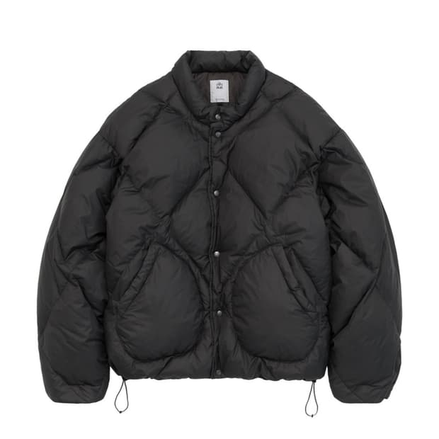 [4] 폴리테루 롬버스 다운 퍼퍼 자켓 블랙 차콜